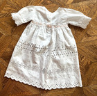 White Cotton Eyelet Antique Childs Dress