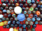 Vintage Lot Of Glass Marbles Estate Sale Find Over 1 Pound Marble