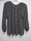 Velvet By Graham   Spencer Polka Dot V-neck Blouse Black White Xs Viscose Usa