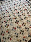 Vintage Cathedral Block Quilt Hand Stitched  Large 94   x96   