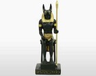 Anubis On Throne  Egyptian God Of Death And Embalming  3 5 Inch Mini Statue