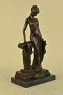 Signed Original Dino Decarlo Greek Philospher Bronze Sculpture Art Nouveau Decor