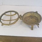 Vintage Brass Maritime Ship Porthole Hatch Hinged Grille Cover  Tabs