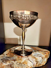 Rare Pair Of Vintage Silver Plated Wm  A Rogers Intricate Detailed Goblets