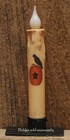 Primitive 6 5  Pumpkin   Crow  Timer Ivory Candle Taper - Grungy Dusted
