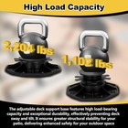 4 Pack 4x4in Black Aluminum Deck Post Skirt Trim Fence Stairs Outdoor