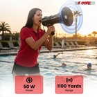5 Core Megaphone Bullhorn 50w Speaker W Handheld Mic Shoulder Strap Loud Audio