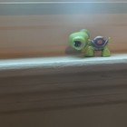 Littlest Pet Shop Lps Turtle Figure Green Purple Shell Recommended Age 4-7 Years