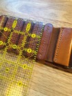 Anthropologie Tabitha Stretch Belt Wide Tan Leather 34  Waist Brown Preowned