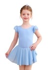 Ballet Leotards For Girls Ruffle Sleeve Ballet Dance Dress Tutu 4-5t Blue