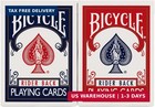 Bicycle Rider Back Playing Cards Standard Poker Size Deck Red   Blue 2 Pack