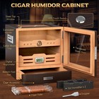 Xifei Cigar Humidor Cabinet  Glass 10 16 X 10 24 X 12 9 Inches  Dark Brown