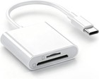 Sd Card Reader Usb C For Iphone Micro Sd sdhc sdxc Adapter 2-in-1 White