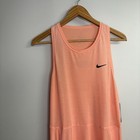 Nike Womens Tennis Dress Xl Salmon Pink Sleeveless Advantage Slim Semi Sheer