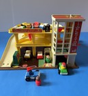 Vintage 70   s Fisher-price Little People Action Garage  930 Complete Box   Extras