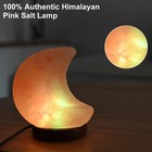 Himalayan Salt Lamp  100  Authentic Natural Hand Carved Moon Pink Crystal Roc   