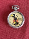 1930s Ingersoll Mickey Mouse Walt Disney Pocket Watch And Fob   Original Box