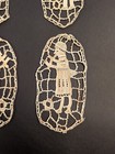 Antique 19th C Hand Made Medieval Figural Needle Lace Lot Of 4