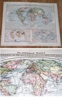 1926 Original Vintage Map Of The World Transportation   Population Africa Europe
