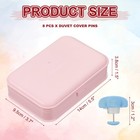 8 Pcs Duvet Cover Pins Clips To Hold Comforter Inside  Light Blue  flower 