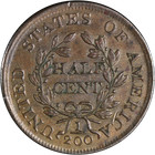 1804 Draped Bust Half Cent Spiked Chin Near Unc C-8 R 1 Great Eye Appeal