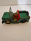 Vintage Army Jeep Japan Tin Litho Friction Toy 1950 s