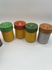Vintage Kodak 35mm Film Canisters Lot Of 4 Tin Metal Storage Camera Canisters