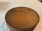 Antique Primitive Wood Pantry Box  6 1 2    Round  Brown  As Is