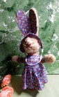 Rare Wind Up 12  Mohair Easter Bunny Rabbit- Germany   Mechanical  Working