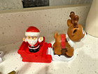 Fisher Price Little People Christmas Lot Reindeer Santa Elf Lot Playroom  House