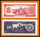Venezuela Set Unc Notes 5 Bolivares 1989 P-70   10 Bolivares 1995 P-61 Banknotes