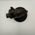 Antique Cast Iron Horse Head Post Cap Bookend 5 5 