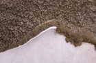 Beautiful Frosted Light Brown Shearling Full Sheepskin Plush Curly Wool Hide Rug