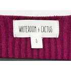 Whiteroom   Cactus Magenta Ribbed Balloon Sleeve V-neck Mini Sweater Dress S