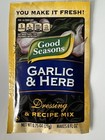 New  7 Good Seasons Salad Dressing   Recipe Mix Garlic   Herb 0 75 Oz Free Ship