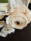 Antique   Vintage Estate Lace Lot Trim Crochet Bridal Edges Pieces 30  Yards
