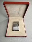 S t  Dupont Ligne 1 Large Silver Lighter Made In France Working Box   Papers