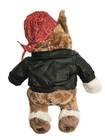 Dan Dee Biker Bulldog Plush Stuffed Animal Leather Jacket Bandana I Wuff You 20 