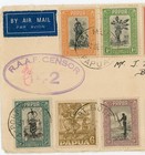 Papua Sg 130 142 short Set -port Moresby Papua-31 oc 41-wwii R a a f  Censor 142
