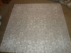 Lace Tablecloth Christmas Ivory  Holly Berry Design  60 X 60