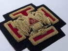 Fabulous Ornate Color Antique Masonic 32nd Degree Eagle Patch Vintage
