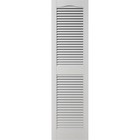 12 In  W X 71 In  H Custom Cathedral Top Center Mullion Open Louver Shutters    