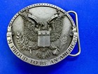 I m Proud To Be An American Eagle Shield On Chest 1981 Commemorative Belt Buckle
