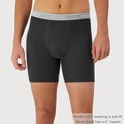 Hanes Mens Cotton Boxer Briefs 6-pack  Grey black  Medium