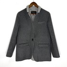 J Crew Blazer Womens 12 Gray Wool Blend One Button Knit Unlined Jacket