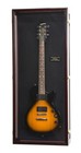 Guitar Display Case Cherry   Black Wood Gibson Fender Holder Cabinet Shadow Box