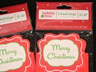 Lot Of 12 Bags   4-3pk Holiday Time Treat Bags Merry Christmas Polka Dot Red New
