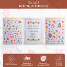Kitchen Towels Set Of 3 100  Cotton 27 50  X 20  Reusable Cloth Dish Towels Abso