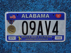 Alabama World War Ii Veteran License Plate