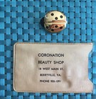 Vtg Lot Of Vanity Items   Soap pin rouge Tin pendants compact tray angel pencil